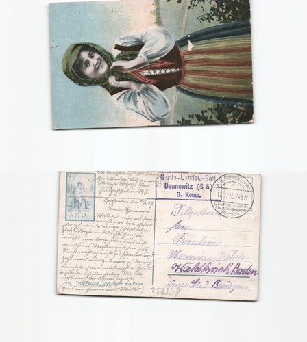 Ansichtskarte frau - ,