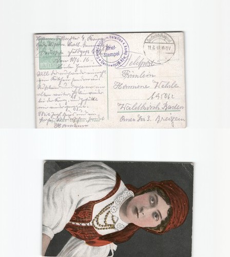 Ansichtskarte frau - (b95062),